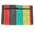 Cotton Rasta Stripe Peace Sign Tri-fold Wallet (Nepal)
