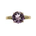 10k Yellow Gold Amethyst Solitaire Ring