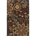 Hand-tufted Whimsy Chocolate Wool Rug (10' x 14')