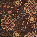 Hand-tufted Whimsy Chocolate Wool Rug (4' Square)