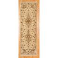 Asian Hand-knotted Ivory Vegetable Dye Wool Rug (2'5 x 8')