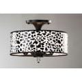 Indoor 4-light Leopard Grain Antique Bronze Flushmount Chandelier