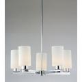 Otis Designs 5-light Chrome Milky White Shade Contemporary Chandelier