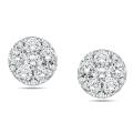10k White Gold 1/2ct TDW Diamond Stud Earrings (G-H, I1-I2)