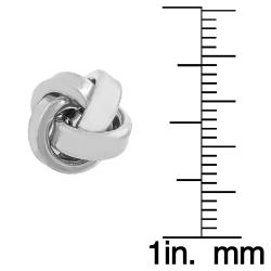 Rhodiumplated Sterling Silver Love Knot Earrings