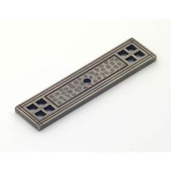 Classic Brass Arts and Crafts Collection Aged Iron Backplates (Pack of 2)