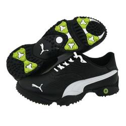 Puma Men's Scramble Black/ Gray/ Green Golf Shoes
