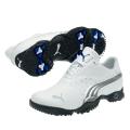 Puma Men's Scramble White/ Silver/ Blue Golf Shoes
