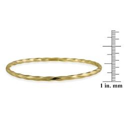 18k Gold over Sterling Silver Twist Bangle Bracelet