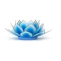Capiz Shell Dahlia Turquoise Lotus Tea Light (Philippines)