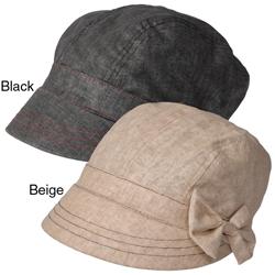 Adi Designs Women's Side Bow Accent Short Hard Brim Hat