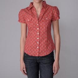 Derek Heart Junior's Cotton Woven Peasant Buttoned Shirt