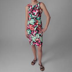 Sangria Women's Floral Pattern Sleevless Dress