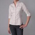 Derek Heart Juniors Cotton Woven Ditzy Print Buttoned Blouse