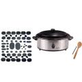 Massage Hot Stone 60-piece Kit with Warmer