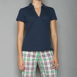 Golftini Women's Navy Blue Zipper Neck Golf Shirt