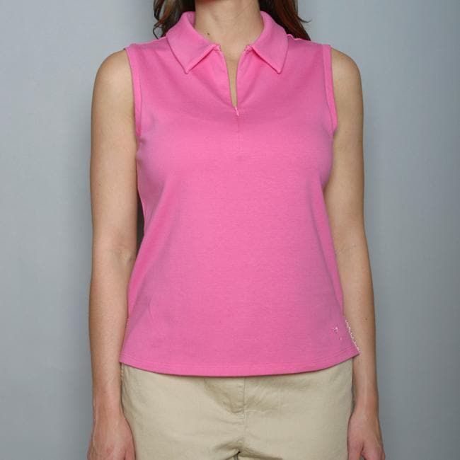 Golftini Women's Hot Pink Sleeveless Golf Polo 13538665 Overstock