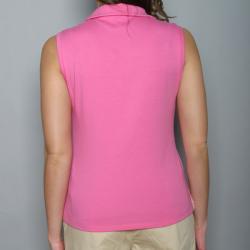 Golftini Women's Hot Pink Sleeveless Golf Polo