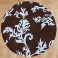 Alliyah Handmade New Zeeland Blend Brown Floral Wool Rug(6' Round)