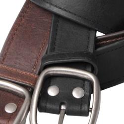 Boston Traveler Men's Topstitched Leather Belt