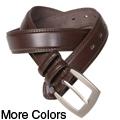Boston Traveler Men's Topstiched Leather Belt
