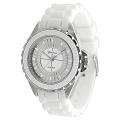 Geneva Platinum Women's White Silicone Watch