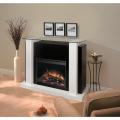 Dimplex Electric Flame Fireplace with Bold Design and Tempered Glass Top