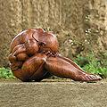 Wood 'Abstract Yoga' Sculpture (Indonesia)