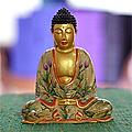 Wood 'Buddha of Paradise' Sculpture (Indonesia)