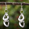 Sterling Silver 'Dance' Drop Earrings (Peru)