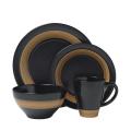 Pfaltzgraff Concentric Black 16-piece Dinnerware Set