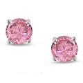 Miadora 14k White Gold 1/2ct TDW Pink Diamond Stud Earrings