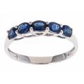 Dyach 14k White Gold Blue Sapphire Fashion Accent Ring
