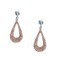 Sterling Silver Champagne Crystal Earrings