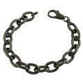 Black Rhodiumplated Sterling Silver Twisted Oval Link Bracelet