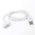 Deluxe iPhone/ iPod/ iPad White Data/ Sync Cable (Pack of 2)