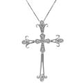 Sterling Silver Diamond Accent Cross Necklace