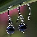 Sterling Silver 'Night Queen' Pearl Earrings (7 mm) (Thailand)