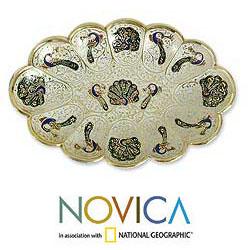 Brass 'Royal Peacocks' Centerpiece (India)