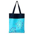 Cotton 'Blue Bouquet' Medium Tote Handbag (Thailand)