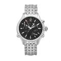 Timex Men's World Time Stainless Steel Black Dial Watch