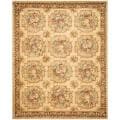 Asian Hand-knotted Savonnerie Beige Wool Rug (9' x 12')