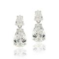 Lux CZ Sterling Silver Cubic Zirconia Dangle Earrings