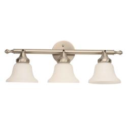 Transitional 3-light Nickel Vanity Light
