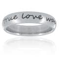 Stainless Steel 'true love waits' Ring
