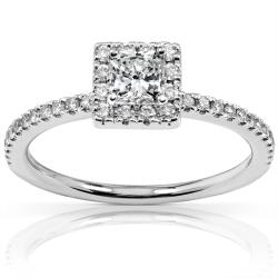 Platinum 4/5ct TDW Diamond Engagement Ring (H-I, SI1-SI2)