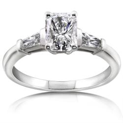 14k White Gold 1 1/3ct TDW Certified Diamond Engagement Ring (F, SI2)