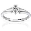 10k White Gold 1/3ct TDW Diamond Solitaire Engagement Ring (H-I, SI1-SI2)