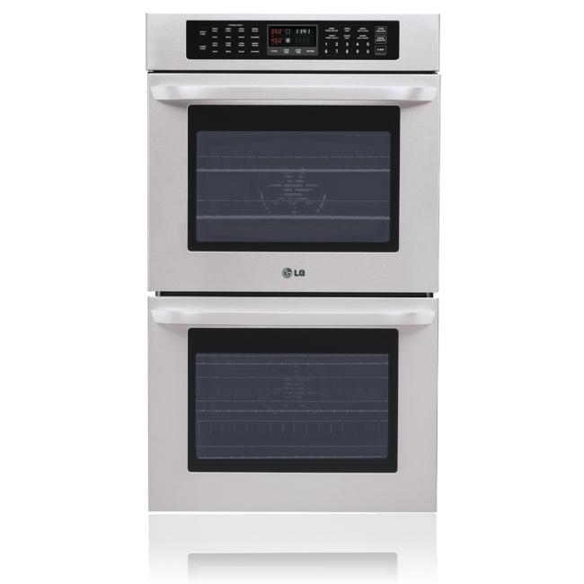 LG 30inch Stainless Steel Double Wall Oven with Blue Interior