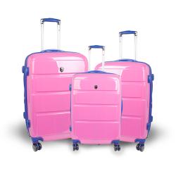 J World Pink 'Vanesta' 3-piece Polycarbonate Spinner Luggage Set
